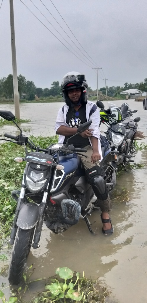 Riding through water